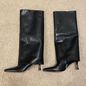 Black tall boots - worn once